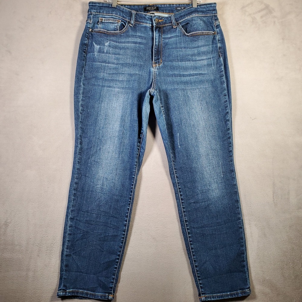 Judy Blue Jeans Womens 16W Blue High Rise Skinny Fit Stretch Denim Y2K Clean Cut